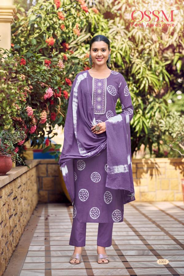 Ossm Batik Vol 02 Cotton Printed Kurti Bottom With Dupatta